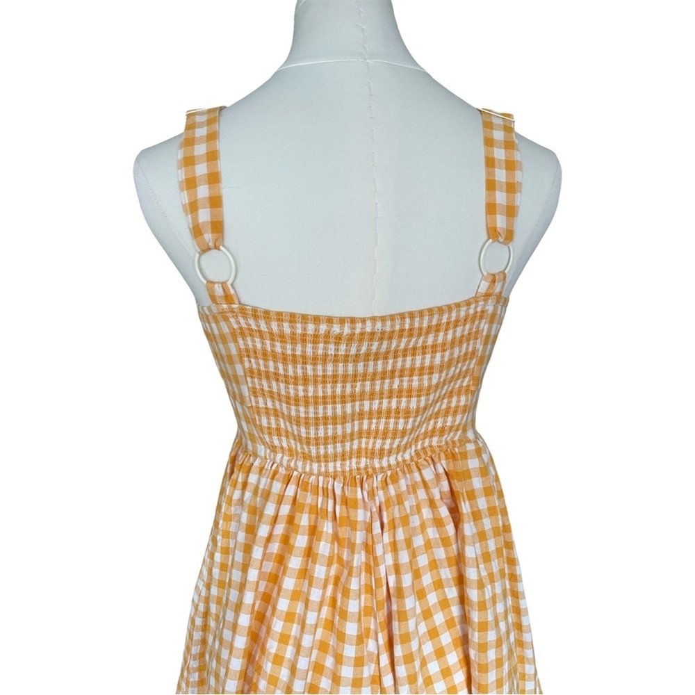 Lulu’s Precious Trend Yellow and White Gingham Bustier Romper Size Small - Picture 11 of 14